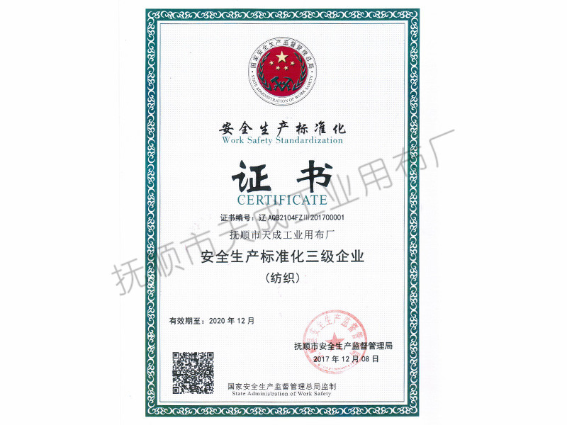 安全生产标准化三级企业